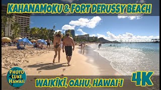 Kahanamoku \u0026 Fort DeRussy Beach Walk December 2, 2022 Oahu Hawaii Virtual Walk