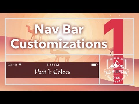 Customizing the Nav Bar Part 1: Colors (iOS, Xcode 8, Swift 3) Customizing the Nav Bar Part 1: Colors (iOS, Xcode 8, Swift 3)