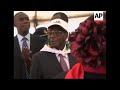 President Mugabe arrives for birthday celebration