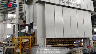 Yadon Press YT2E-1000 Multi-station Transfer Press Line ( stamping for motor case)