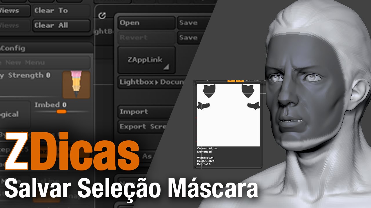 #DicaseTruques - Salvar E Recarregar Uma Seleção Mascara No Zbrush ...