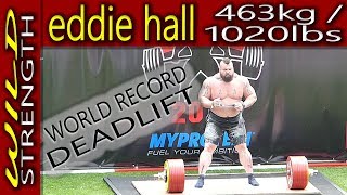 Eddie Hall Deadlift World Record 463kg / 1020lbs - WITH NO SUIT!!