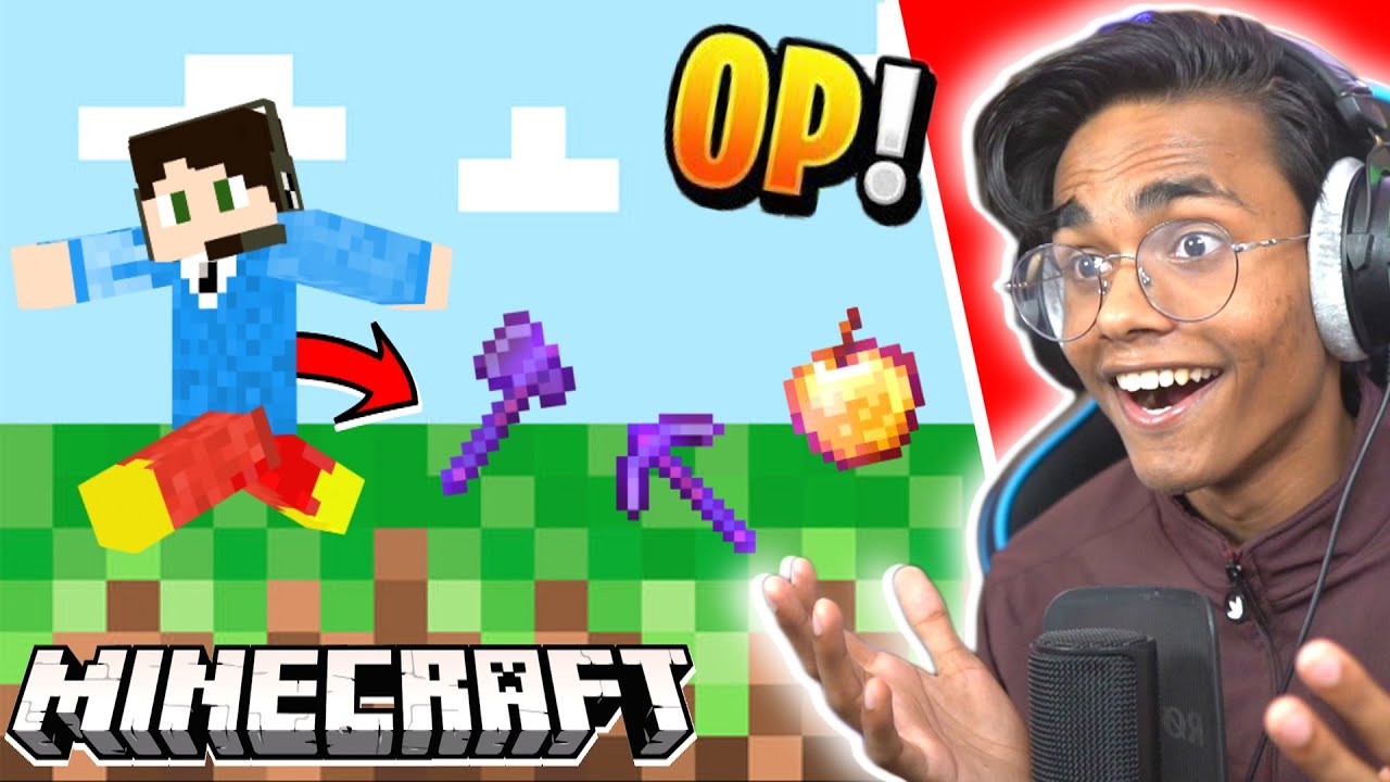 Minecraft But Jumping Drops Op Items Youtube