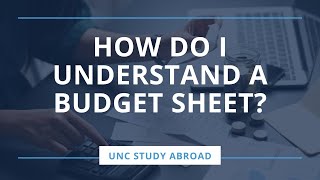 How do I understand a budget sheet?