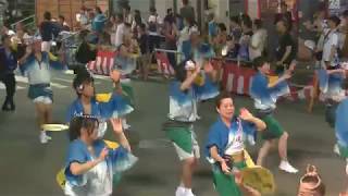 眉月連2019両国本町演舞場＜右側＞阿波おどりAWAODORI徳島TOKUSHIMA＜初日8/12＞