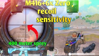 Zero recoil sensitivity setting pubgmobile|| M416+6x zero recoil sensitivity||#short #shorts #pubg