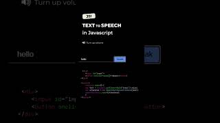 Text to speech in JS #javascript #react
