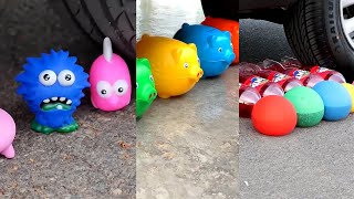 Crushing Crunchy & Soft Things by Car! Experiment Car vs FANTA, Different Fanta Candy Balloons toys