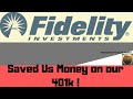 FIDELITY SAVED US MONEY ON OUR 401K: WITHOUT US ASKING!!!#fidelity
