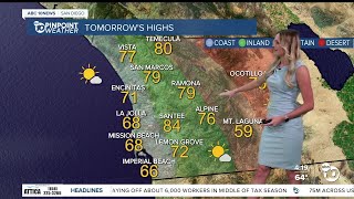 ABC 10News Pinpoint Weather with Weather Anchor Ava Kershner: Warm weekend ahead!