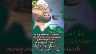 ഭാര്യാഭർത്താക്കന്മാർ ശാരീരിക ബന്ധത്തിൽ ഏർപ്പെടുമ്പോൾ ചൊല്ലേണ്ട ദുആ