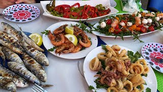 أكلة سمك مشوي معتبرة بالسوق المركزي بالدار البيضاء🇲🇦 Grillade poissons au marché central