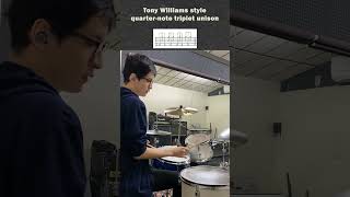 【ジャズドラム】Tony Williams style quarter-note triplet cordination #ジャズドラム  #ドラム  #jazzdrum #tonywilliams