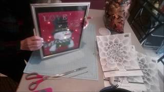 How to make a Dollar Tree Bag Light Frame tutorial🎄⛄👪