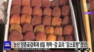 논산 양촌곶감축제 8일 개막..감 요리 '감스토랑' 첫선/대전MBC