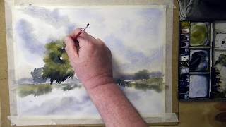 Landschap in Aquarel Dutch version