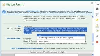 How To Generate a Ready-Made Citation (EBSCO)