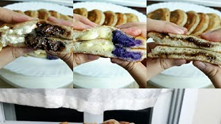 Hotteok Recipe | Korean Street Food | Fillings : Chocolate+Creamcheese | Ube+cheese | Classic