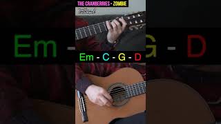 The Cranberries - Zombie | Guitar Lesson (TAB) #shorts