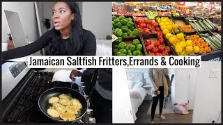 Weekly Vlog | Jamaican Saltfish Fritters, Errands \u0026 Cooking ft.DSoar Hair