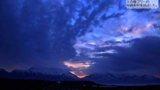 【動画素材】日の出と雲の動きを映した高速再生映像です　40295