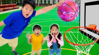 Alex and Charlotte Play Basketball and Learn To Get Better at Sports
