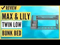 Max & Lily Twin Low Bunk Bed with Staircase