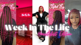 Week in the life of a Hairstylist | Braider Vlog | Clients, Business Photoshoot, Getting my License!