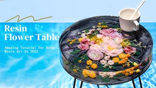 Resin Art Tutorial | Amazing Table of Flowers and Epoxy