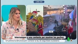 Rocío Saiz, obligada a taparse los pechos en un concierto: \