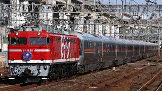 【被りギリギリ＆ホイッスル有り】9011レ カシオペア紀行盛岡 EF81 95＋E 26系