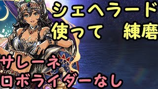 【パズドラ】シェヘラザード使って練磨の闘技場　ロボライダー　サレーネ無しで攻略