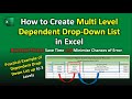 Create Multiple Dependent Drop Down Lists in Excel (Demonstration with Example up to 3 Levels)