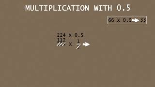 Multiplication with 0 5 #maths