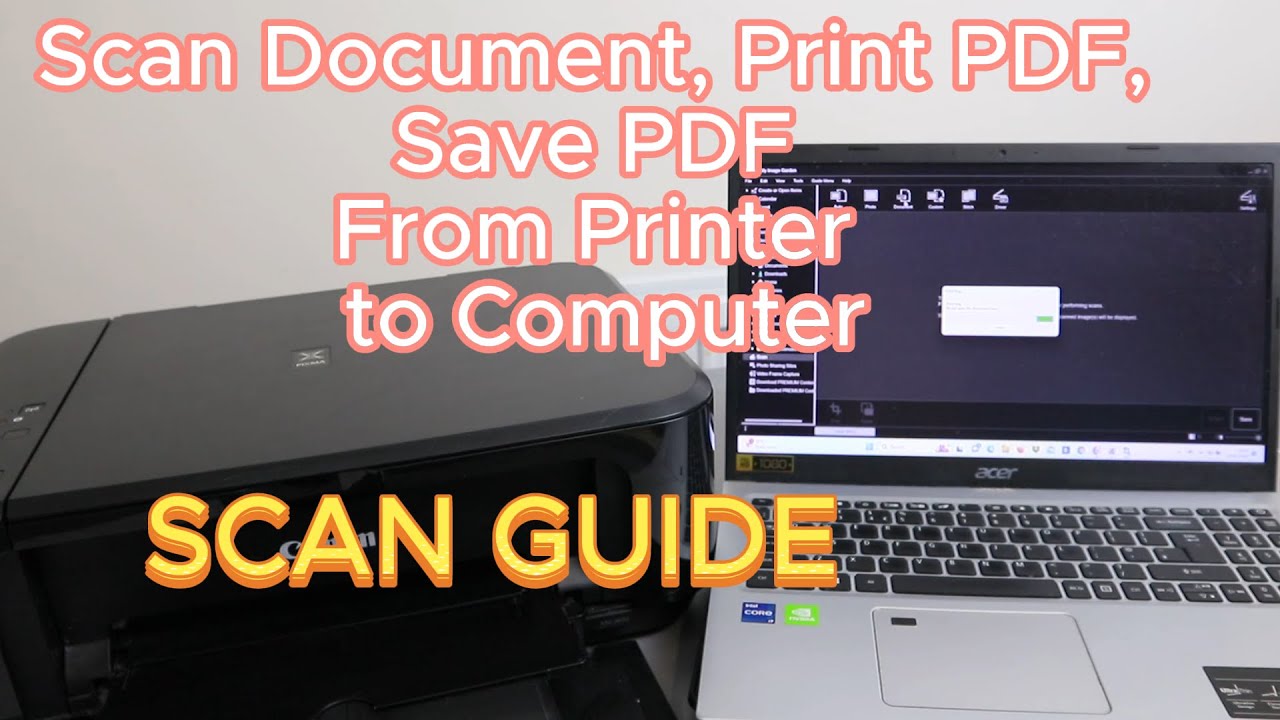 How To Scan Document Print Pdf Save Pdf From Printer To Computer