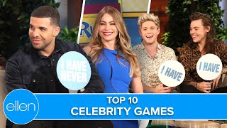 Top 10 Most-Viewed Celebrity Game Moments of ALL TIME on The Ellen Show