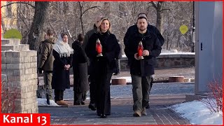 Ukraine's Zelenskyy lays flowers at memorial for victims of 2014 protests