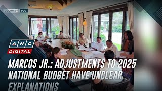 Marcos Jr.: Adjustments to 2025 national budget have unclear explanations | ANC