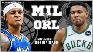 Milwaukee Bucks vs Orlando Magic Full Game Highlights | Nov 11 | 2024 NBA Season