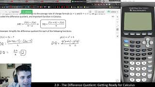 [Math 1033] Simplifying The Difference Quotient