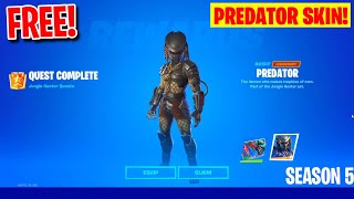 *FREE SKIN* How To Get FREE Predator Skin (Easiest Way) Defeat Predator - Fortnite Season 5
