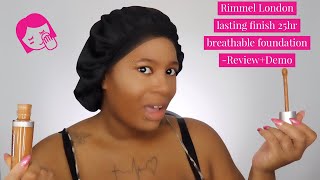 Rimmel London lasting finish 25hr breathable foundation - Review+Demo