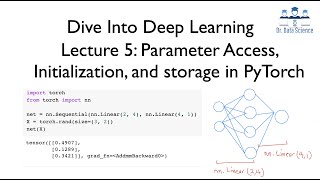 Dive Into Deep Learning - Lecture 5: Parameter Access, Initialization, and storage in PyTorch