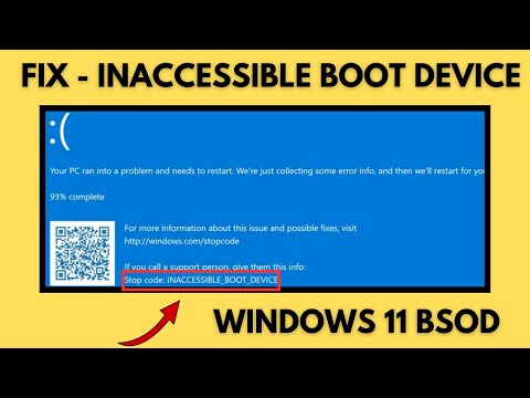 Windows 11 BSOD — исправление недоступного загрузочного устройства в Windows 11 — 2024 г.