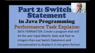 PART 2: SWITCH STATEMENTS in Java Programming PERFORMANCE TASK EXPLAINED (Tagalog)