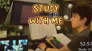 🔴LIVE 5 HOUR | Day 357 | study with me Pomodoro | No music, Rain/Thunderstorm sounds