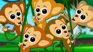Five Little Monkeys | Kindergarten Video For Toddlers | Nursery Rhymes For Babies by Kids tv