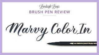 MARVY COLORIN BRUSH - Brush Pen Review for Calligraphy and Lettering