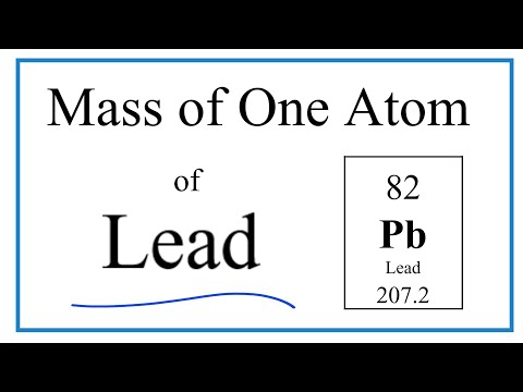 What is the mass of 1 atom of lead?