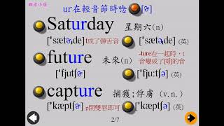 字母ur在輕音節唸輕短的ㄦ